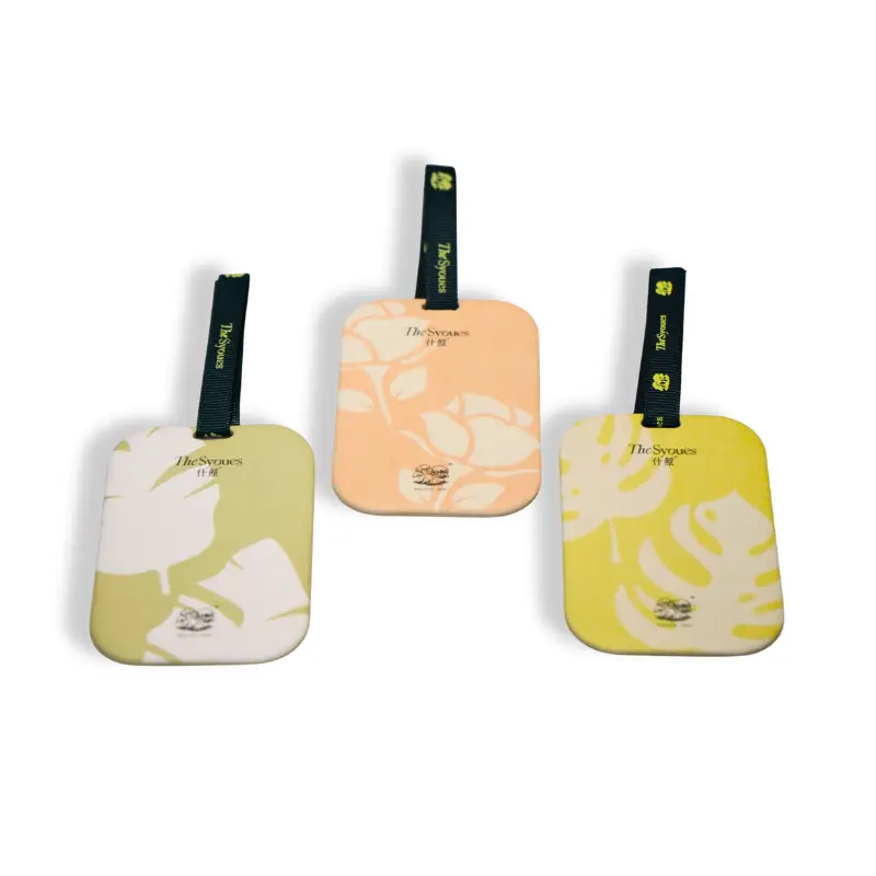 Custom paper air fresheners in three colors