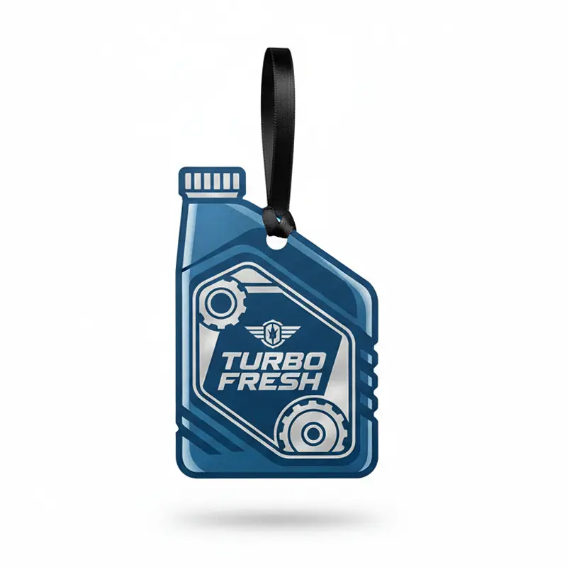 Oil bottle shaped automotive promotional paper air freshener