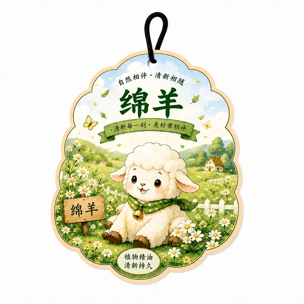 Mouton désodorisant suspendu à moutons mignons