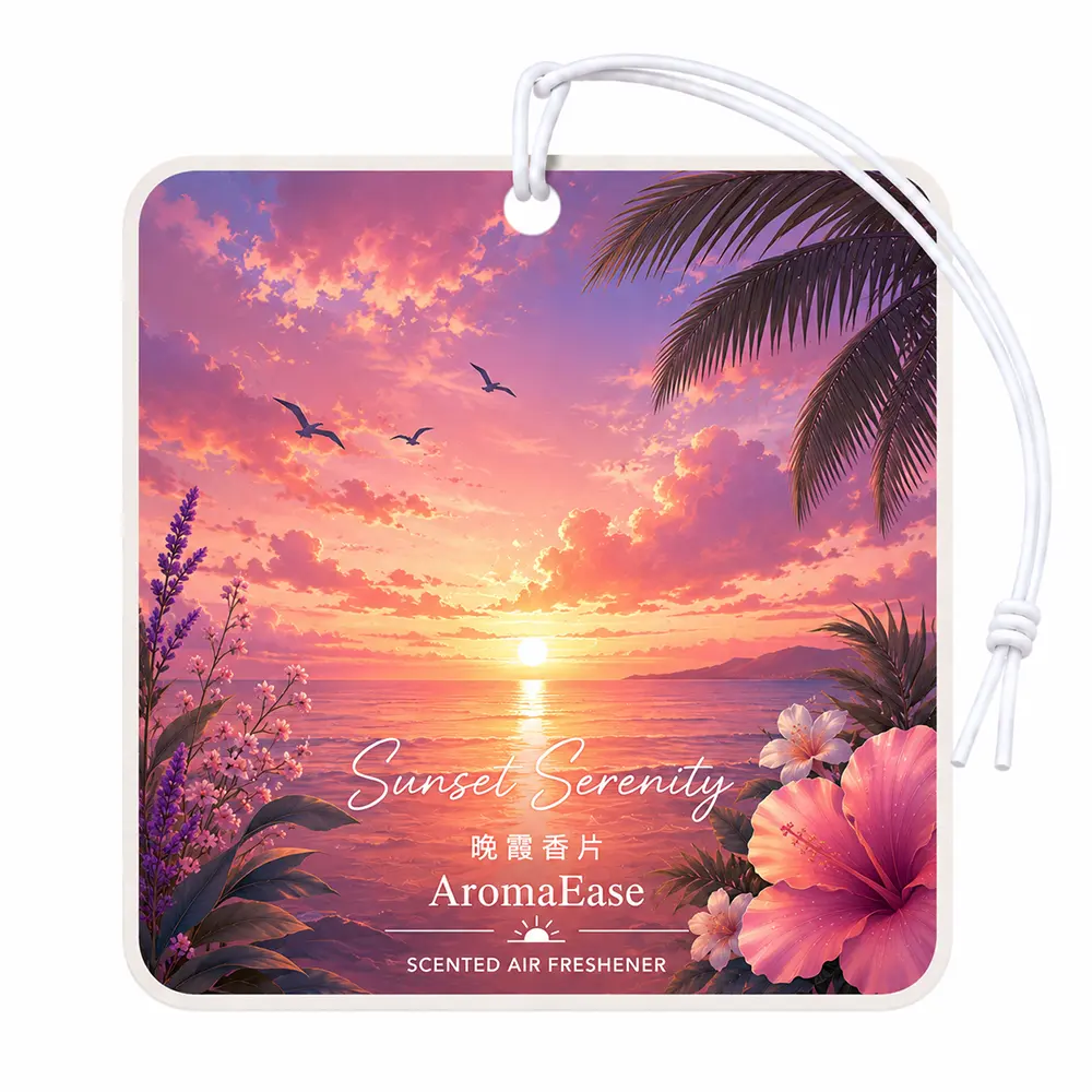 Sérénité du coucher du soleil désodorisant suspendu