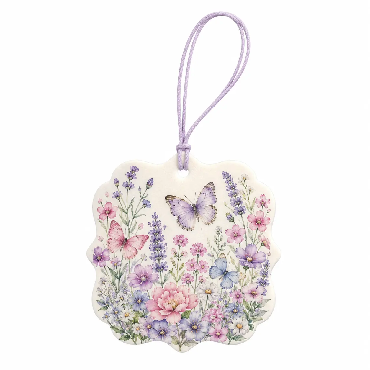 Désodorisant suspendu fleur papillon