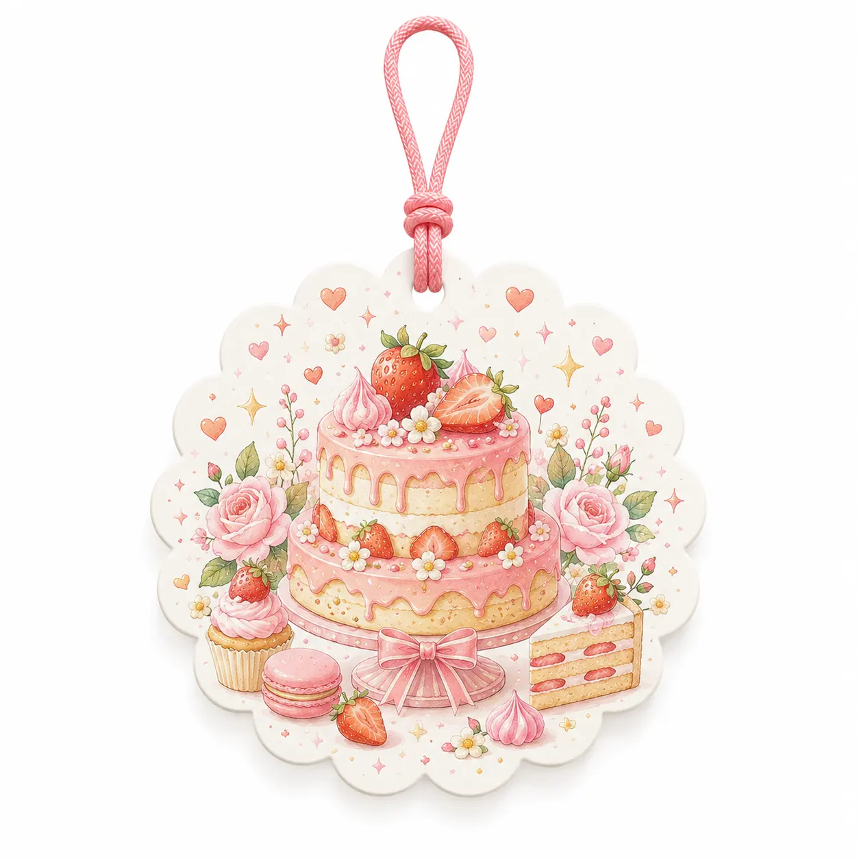 Carte désodorisant parfumé à la fraise